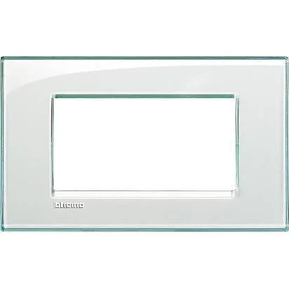 Placca Quadra 4P Acquamarina BTicino Living Light - LNA4804KA, Design Elegante e Resistente