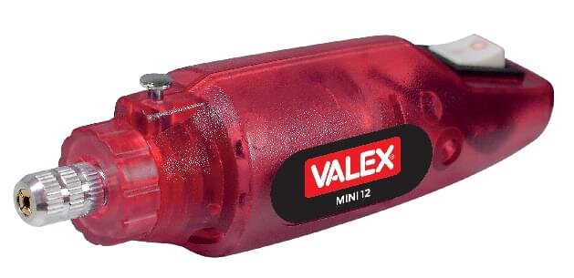 Incisore Rotante Valex Mini 12 - Utensile 12 V versatile per precisione su legno, vetro, metallo e plastica, ideale per hobbisti e modellisti.