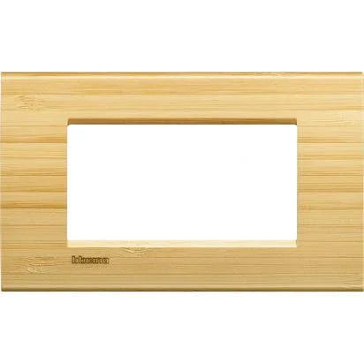 Placca Living Light 3P In Bambù - Codice SKU LNA4803LBA - Design Elegante & Naturale