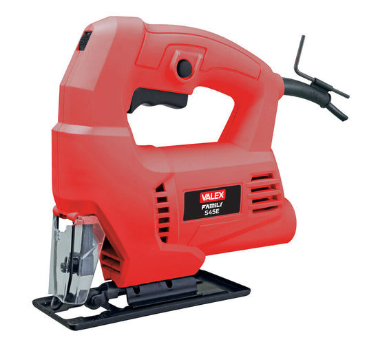 Valex S45E Seghetto Alternativo 450W - Ideale per Falegnameria e Bricolage, l'utensile perfetto per chi cerca precisione e versatilità negli tagli di legno, plastica e metallo, con motore da 450 W e velocità regolabile.