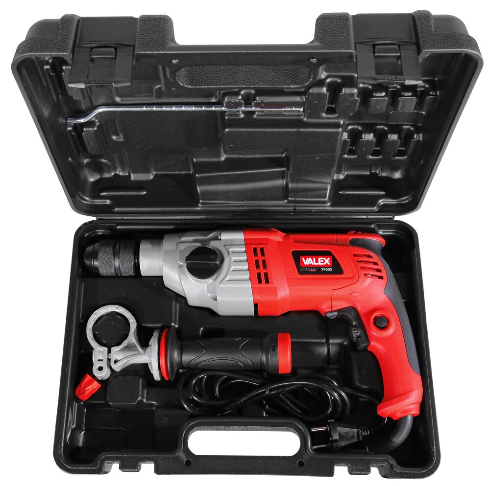 Potente Trapano a filo con Percussione Valex T4002, ideale per lavoro di foratura su diversi materiali come legno e metallo.