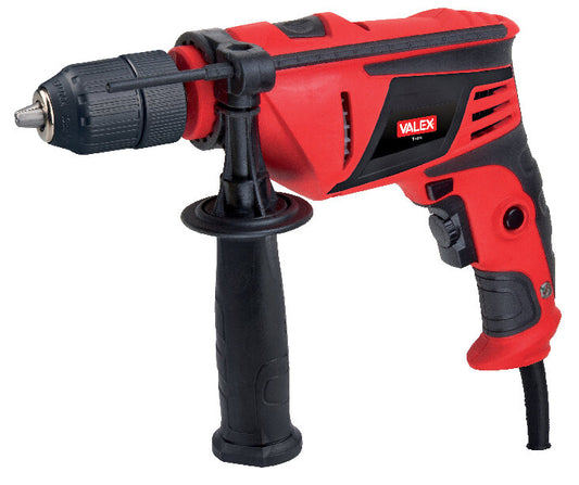 Trapano a Percussione Valex T810 Cod. 1421371, 810W, per foratura su legno, metallo e muratura, mandrino 2-13mm, velocità fino a 3000 giri/min