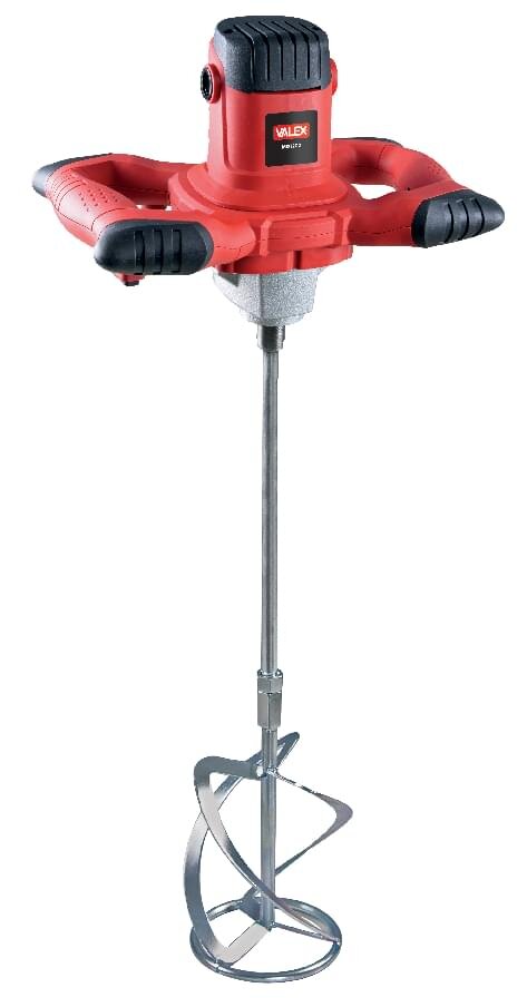 Miscelatore Valex Mix 1202 – Art. 1421477, potente motore da 1200 W, ideale per mescolare materiali come colle e vernici, con frusta massima di 160 mm.
