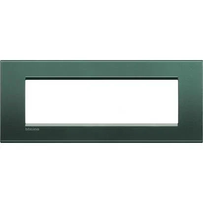 Placca Quadrata Living Light 7 Moduli - BTicino LNA4807PK, Design Elegante in Metallo, Facile Installazione