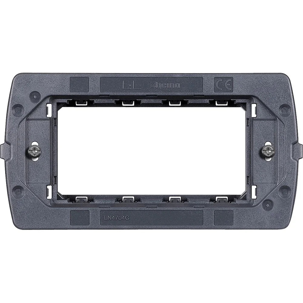 Supporto Universale BTicino LN4704C per 4 Moduli - Serie Livinglight Air, Design Elegante e Versatile