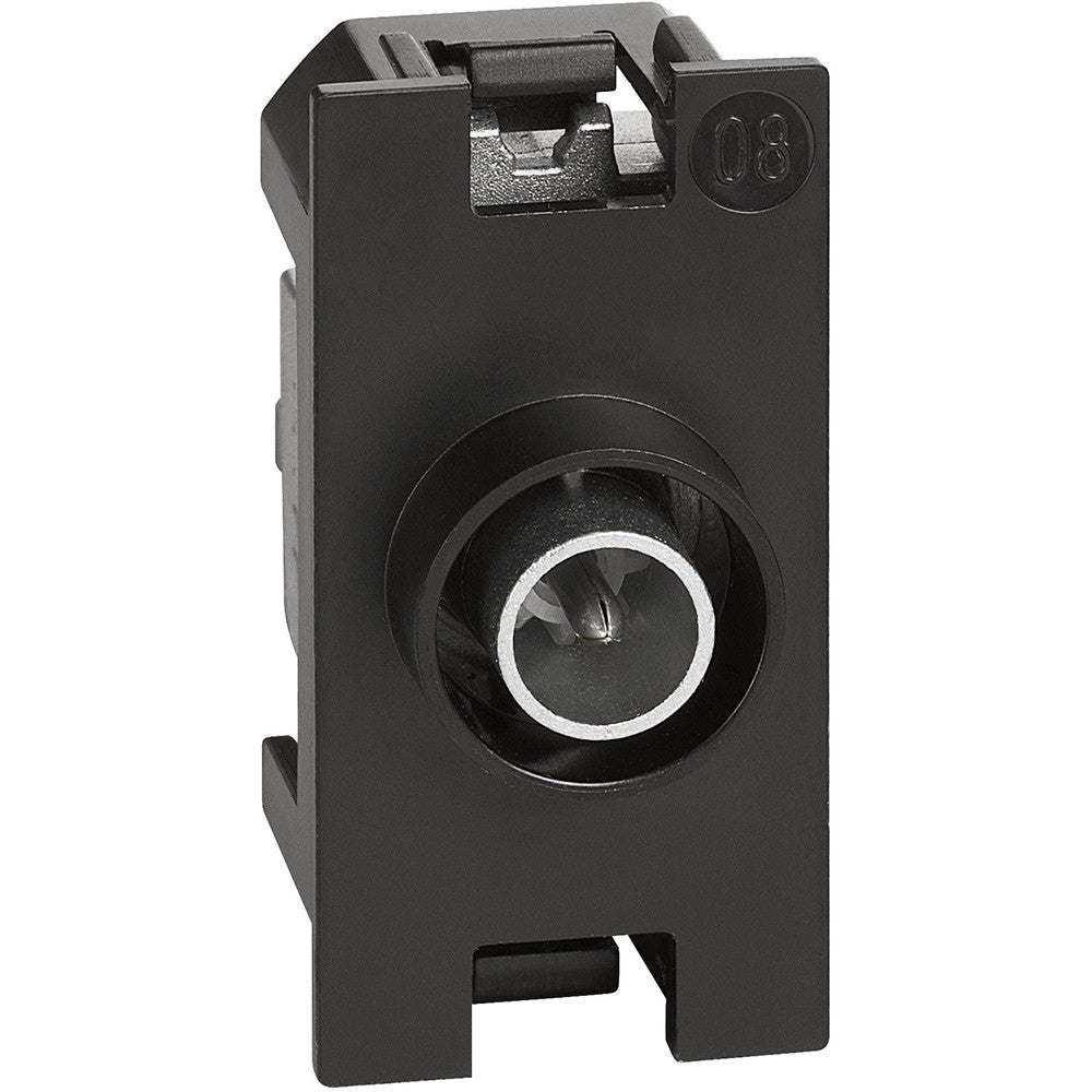 BTICINO LIVING NOW TV coaxial socket, 10dB attenuation, for antenna and satellite installations.