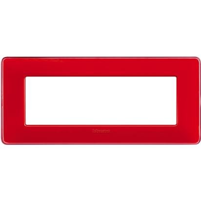 Placca Bticino Matix 6 moduli corallo AM4806CRD, design elegante, colore corallo, dimensioni 84mm x 191mm.