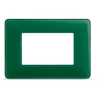 Placca BTicino Matix 3 Moduli Smeraldo AM4803CVS - Eleganza e Funzionalità per Installazioni Elettriche