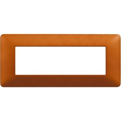 Placca Bticino Matix 6 moduli rosso terra AM4806TRT, supporto 506LSA, dimensioni 84mm x 191mm