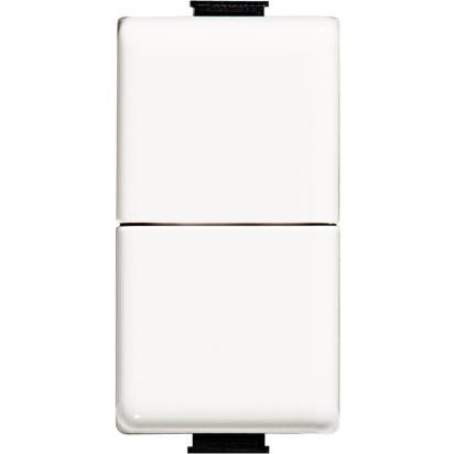 Doppio pulsante bianco 1P NO 10A 250Vac BTicino, serie Matix, moduli 2P per uso elettrico.