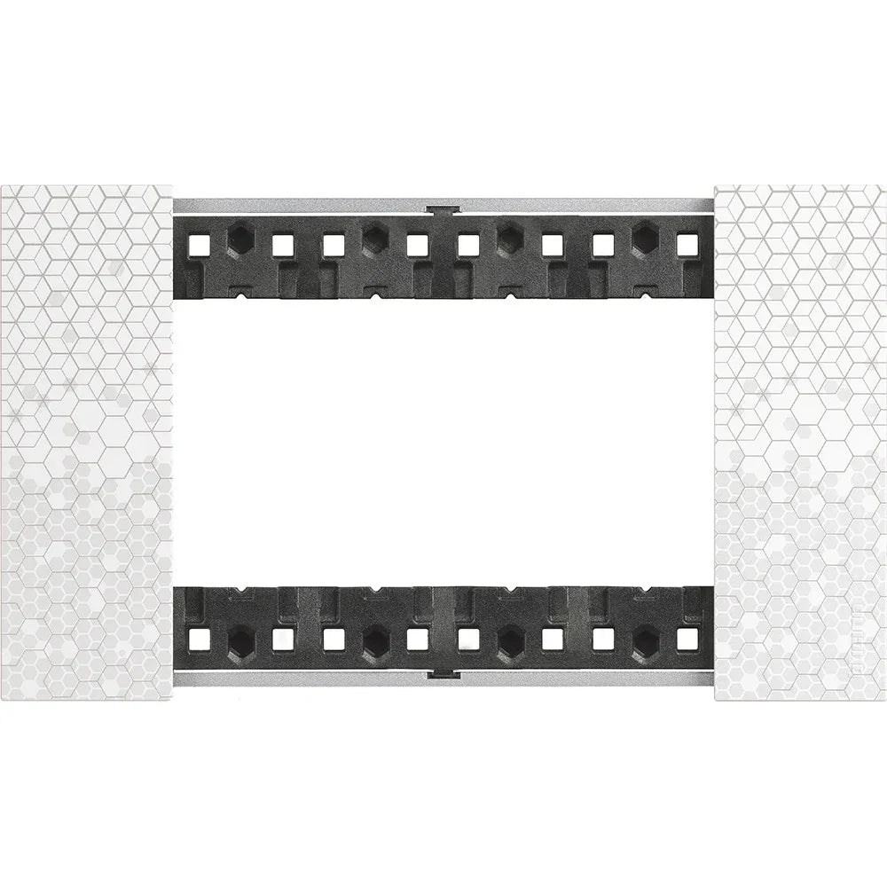 Placca 4 Moduli Bticino Living Now Effetto Pixel - KA4804MW