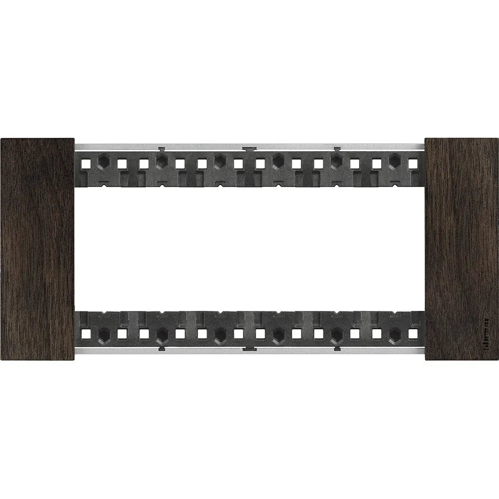Placca 6 Moduli Bticino Living Now Vero Legno Noce - KA4806LG