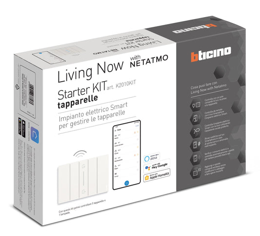 Starter Kit Tapparelle Connesse BTicino K2010KIT for smart blinds management with app control.