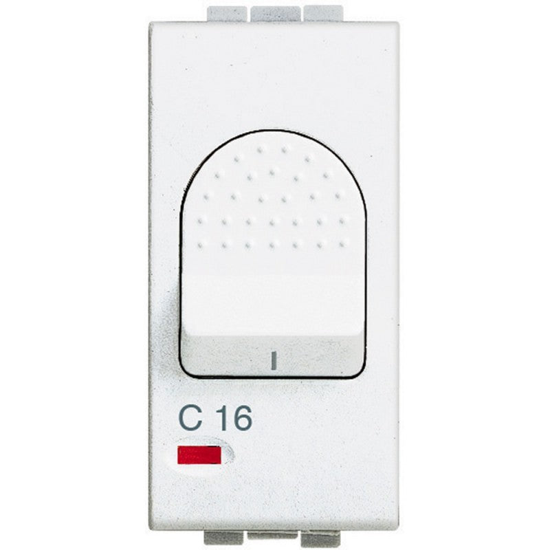 Bticino Livinglight 6A automatic switch in white, with single protected pole and interruption power of 3000A.