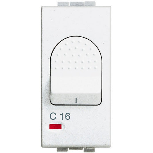 Bticino Livinglight 6A automatic switch in white, with single protected pole and interruption power of 3000A.