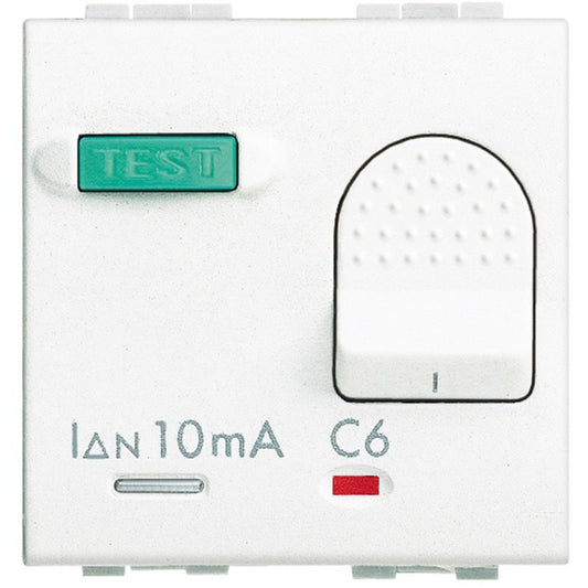 Bticino Livinglight automatic differential switch 16A with test button and status indicators