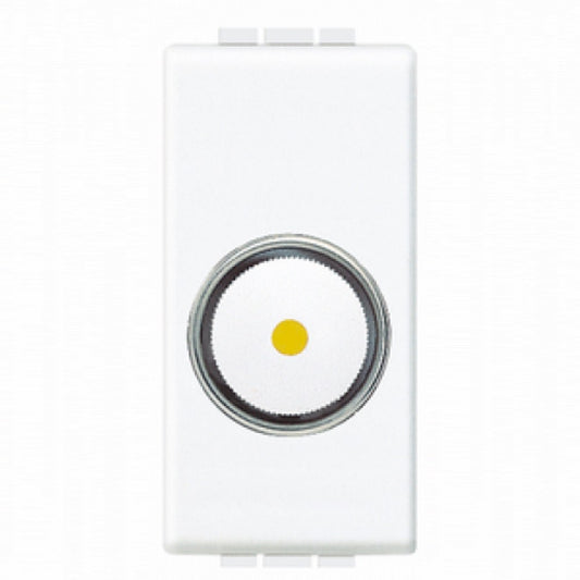 Bticino Livinglight Dimmer Resistivo N4406, bianco, 100W-500W, controllo di luminosità per carichi resistivi.