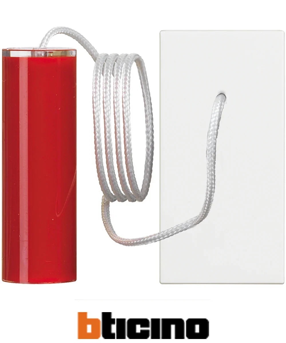 Pulsante A Tirante BTicino 1P NO/NC 10A Bianco - Design Moderno, Facile Installazione