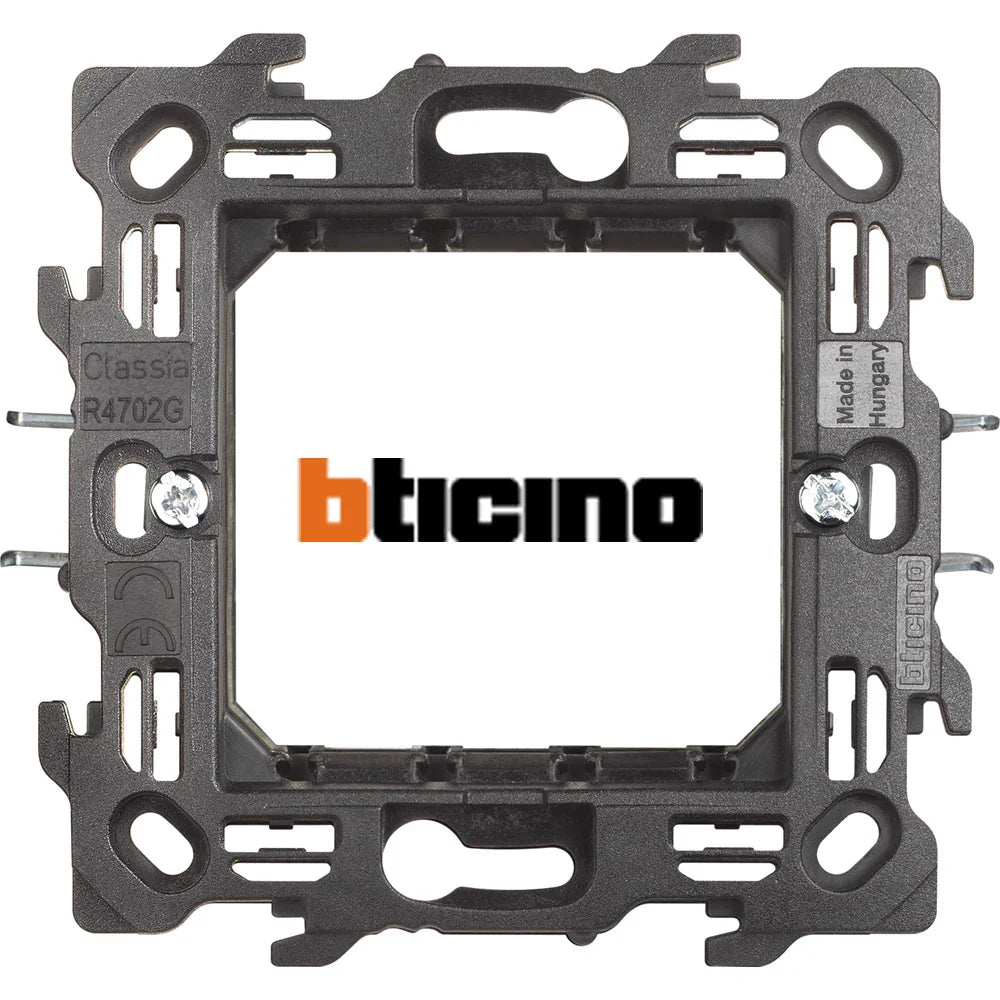 Supporto BTicino 2 Moduli per Scatola Incasso Tonda - Codice SKU BT-2MOD, Facile Installazione e Versatile