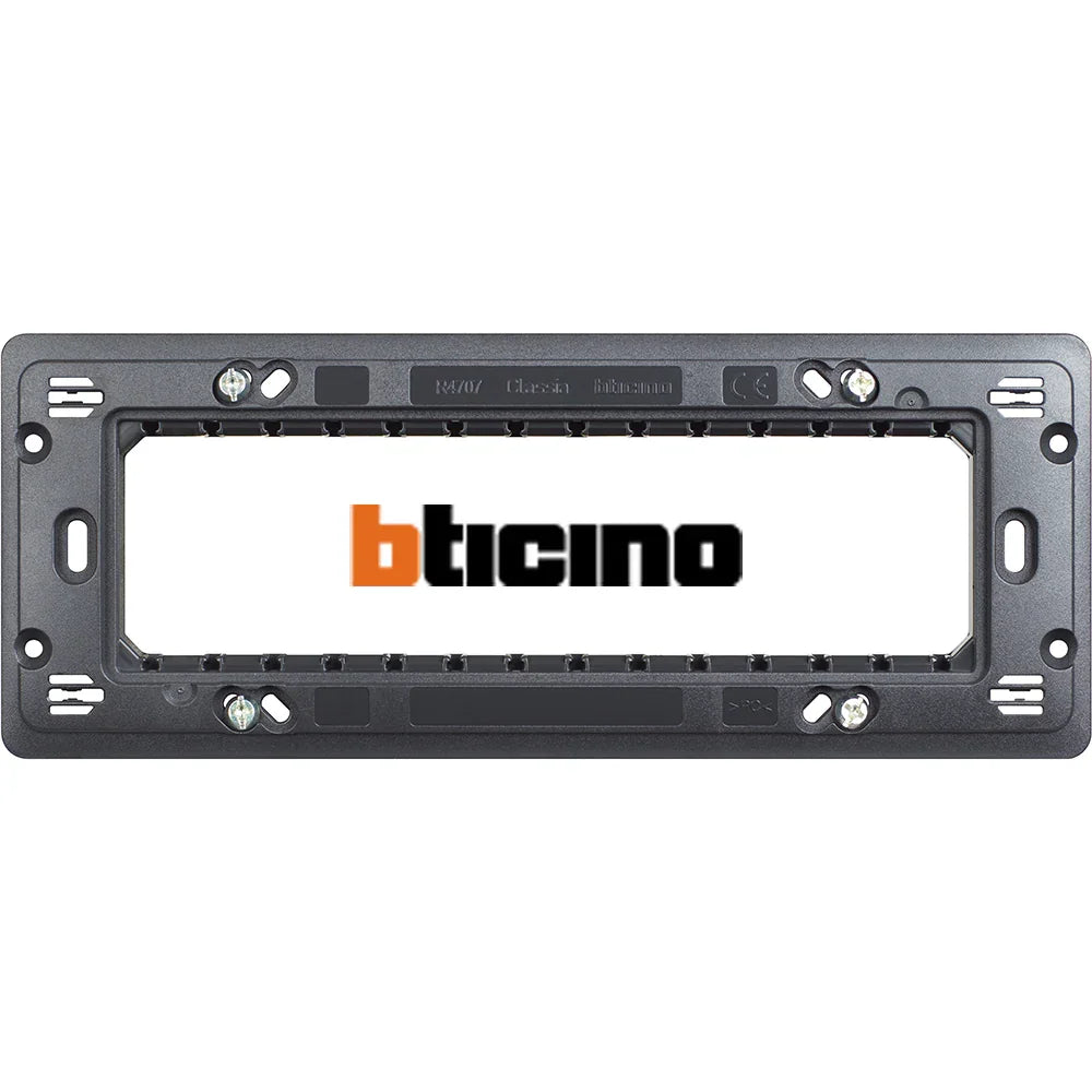 BTicino Supporto 7 Moduli per Scatola Incasso 506L - Design Elegante, Installazione Facile