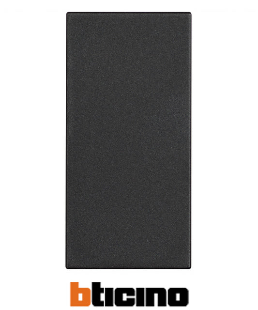 Bticino tasto falso polo 1 modulo in grigio, elegante e funzionale per installazione elettrica.