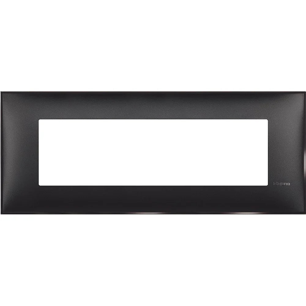 Bticino Placca 7 Moduli Nero Satinato - Compatibile con Interruttori BTicino, Facile Installazione, SKU [inserire SKU]