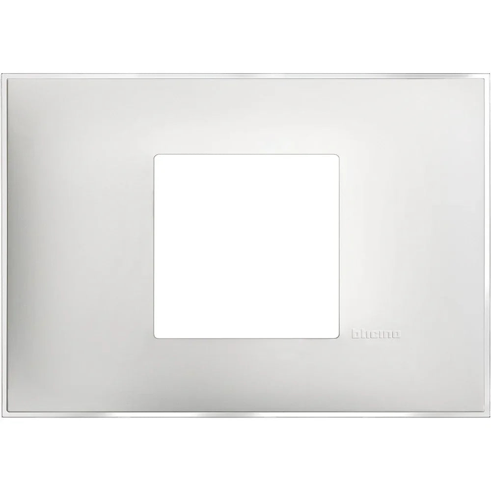 Bticino Placca 2 Moduli X 503 Ghiaccio Satinato - Design Elegante e Funzionalità Duratura | 86x122mm