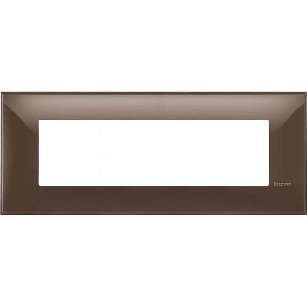 BTicino Placca 7 Moduli Colore Moka BT-CPL-7M-MOKA - Design Elegante e Funzionale, Installazione Semplice