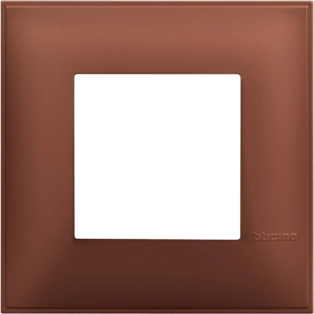 BTicino Placca 2 Moduli Colore Siena Soft - Eleganza e Qualità, Facile Installazione