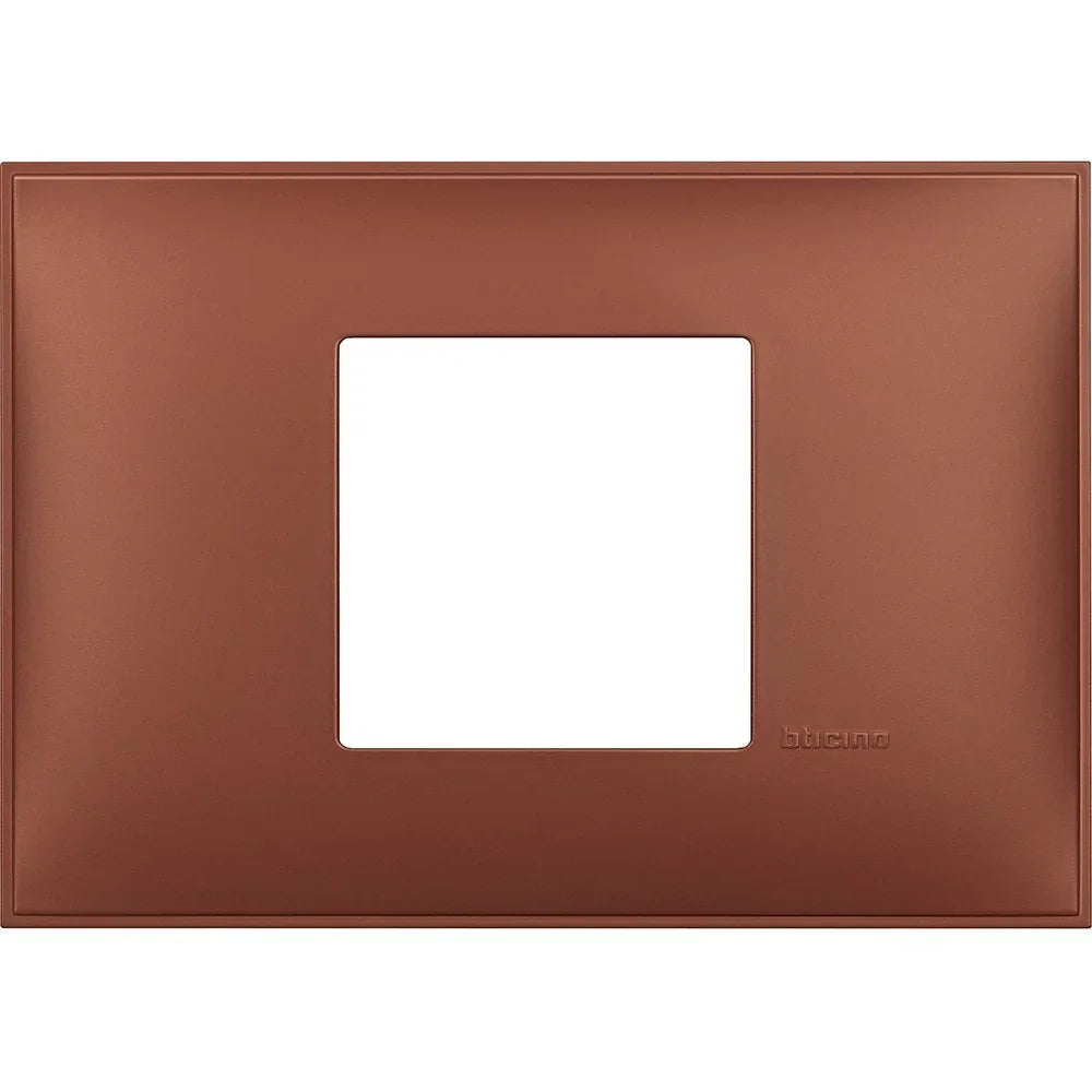 BTicino Placca 2 Moduli X 503 Colore Siena Soft - Design Elegante e Resistente - Dimensioni 86x122 mm