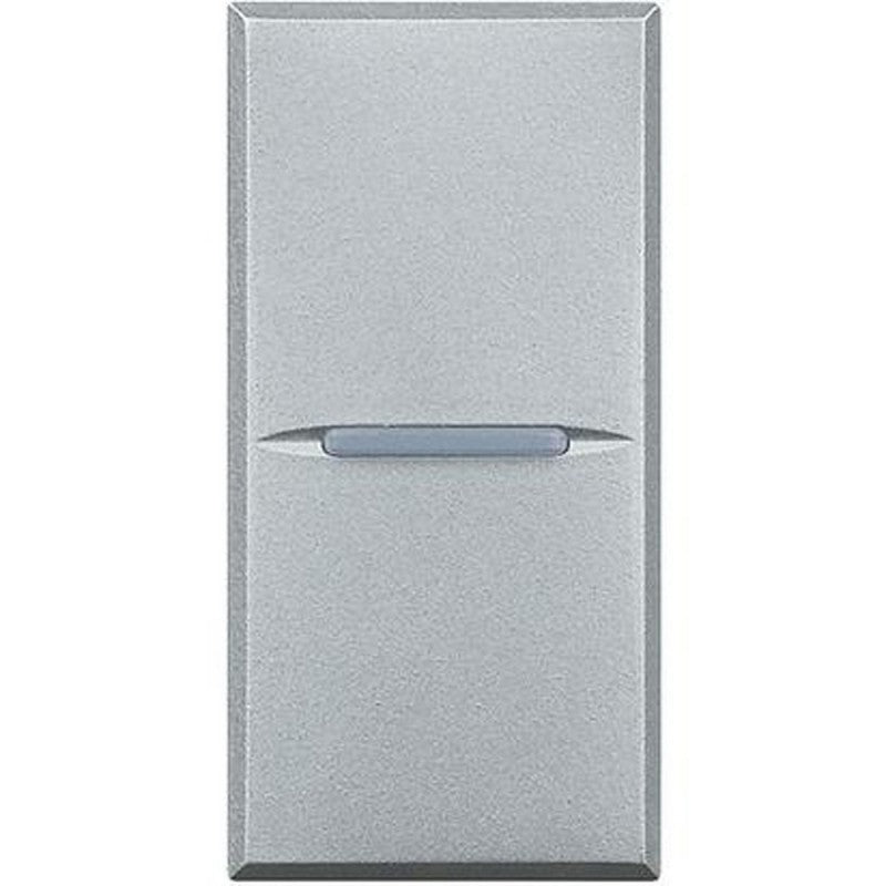 Bticino Axolute Grigio Interruttore Assiale 1P 10A, unipolare design moderno, ideale per installazioni elettroniche.