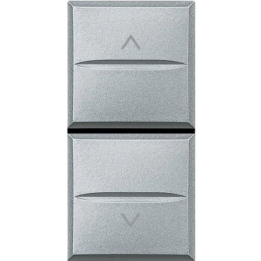 Bitcino Axolute Interruttore Doppio Pulsante HC4027 - Design Elegante In Grigio Tech, Facile Installazione