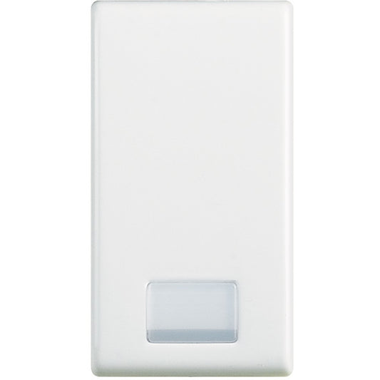 Copritasto BTicino Matix bianco 1 modulo per 1 o 2 funzioni AM5911, design semplice e funzionale.