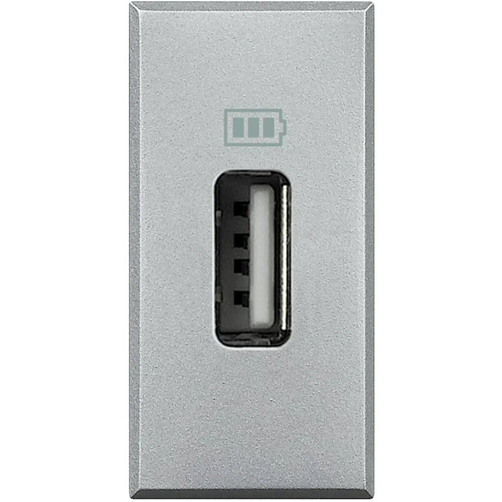 Caricatore USB BTicino Axolute 1100 mA - HC4285C1, Sicuro e Universale, Design Elegante