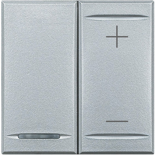 Bticino Axolute dimmer switch in tech color, designed for resistive loads and transformers, 0-10V output.