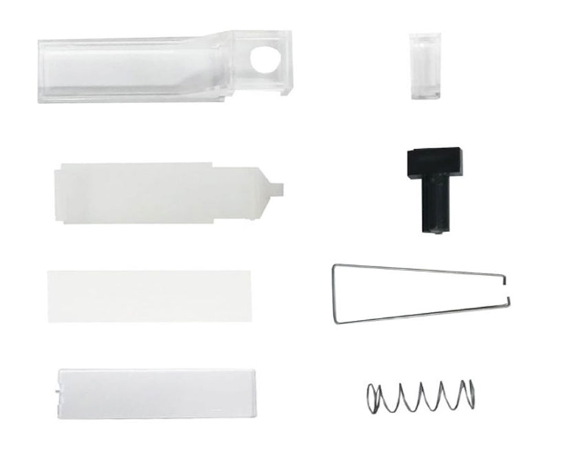 Ricambi per pulsantiera citofonica in plastica, incluso tasto e molla, modello 625, adatti per montaggio a incasso.