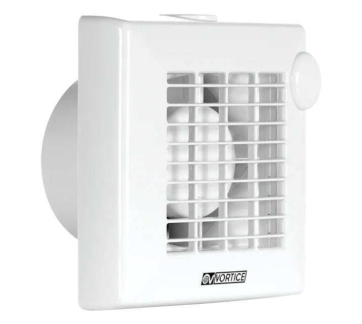 Vortice 11221 Aspiratore 100 Mm Elicoidale Da Incasso, Apertura E Chiusura Alette Automatica, 90