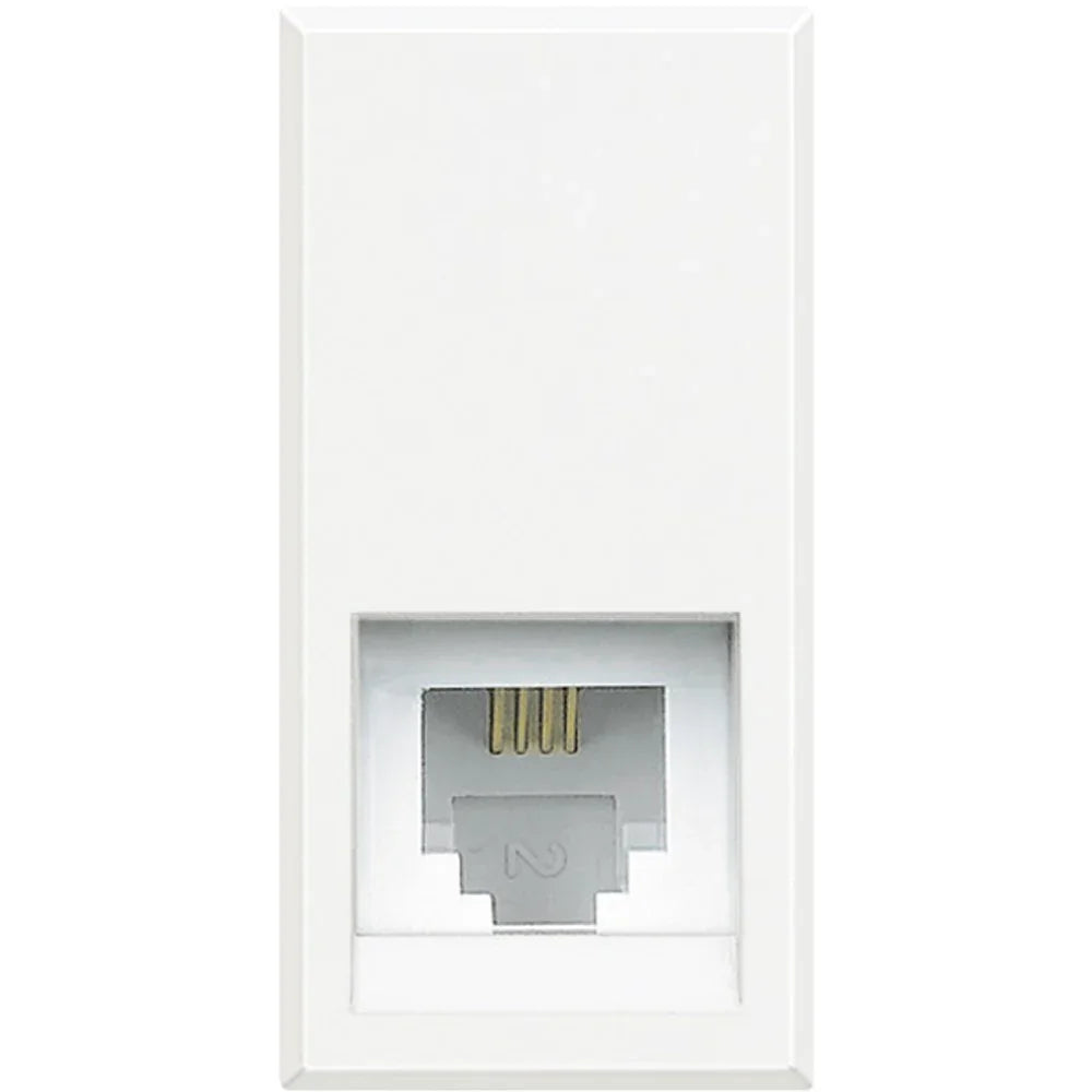 BTicino Axolute Connettore Telefonico RJ11 Bianco HD4258C11N, Design Elegante e Alta Qualità