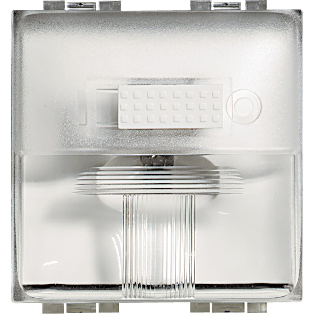 Lampada segnapasso LED bianco 230Vac Living Light con interruttore on-off e design elegante.