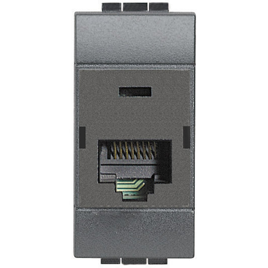 L4262/5E RJ45 UTP CAT. 5E connector front view, designed for reliable data transmission.