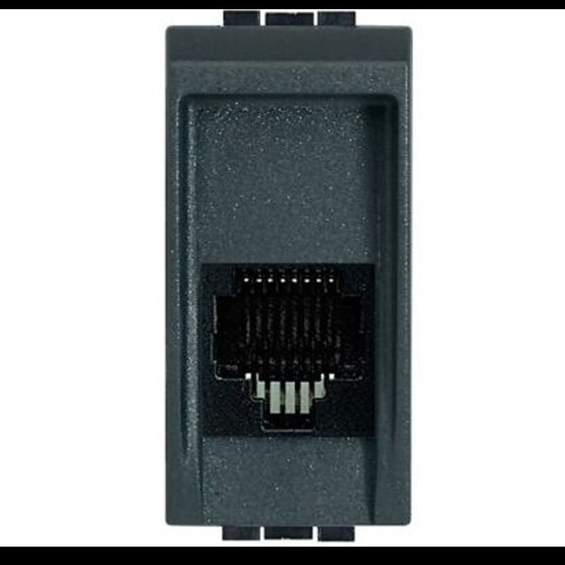 Bticino L4262 RJ45 Connector AMP UTP CAT3 for interior use, designed for reliable network connections.