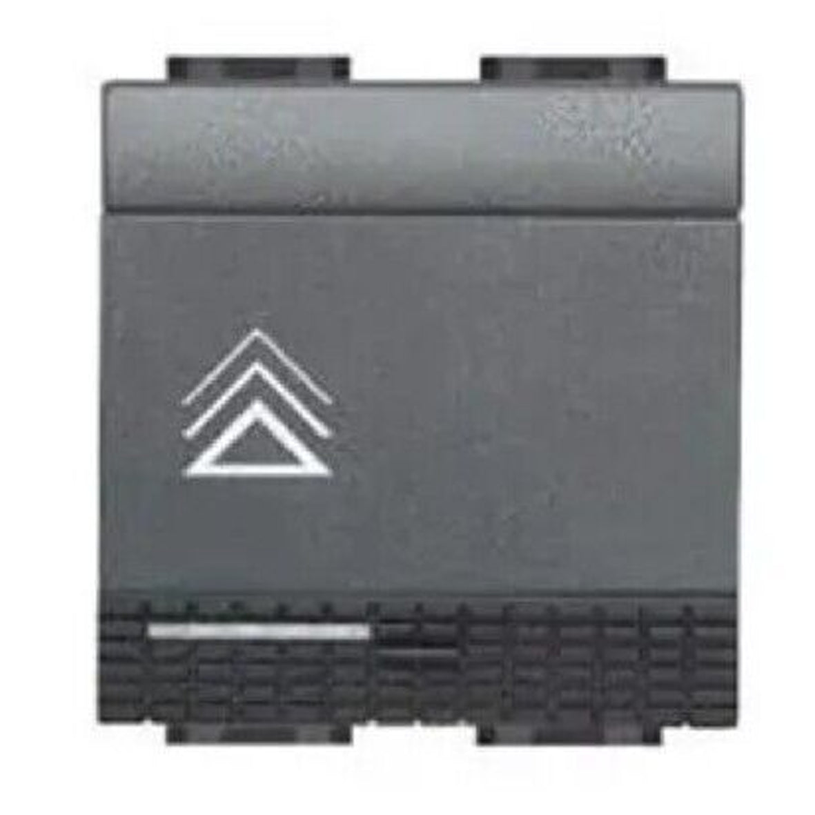 L4416 dimmer ripetitore 500V switch in gray with icon for adjusting light levels.