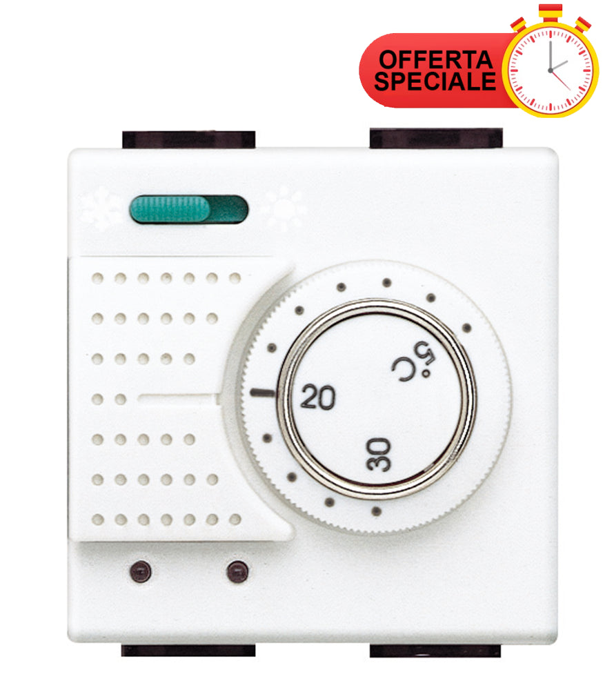 Termostato elettronico N4442 bianco per riscaldamento/condizionamento con funzione estate/inverno