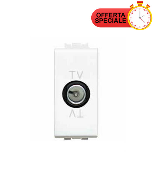 Bticino Living Light N4202P TV socket, coaxial connection with male connector for antenna systems, special offer