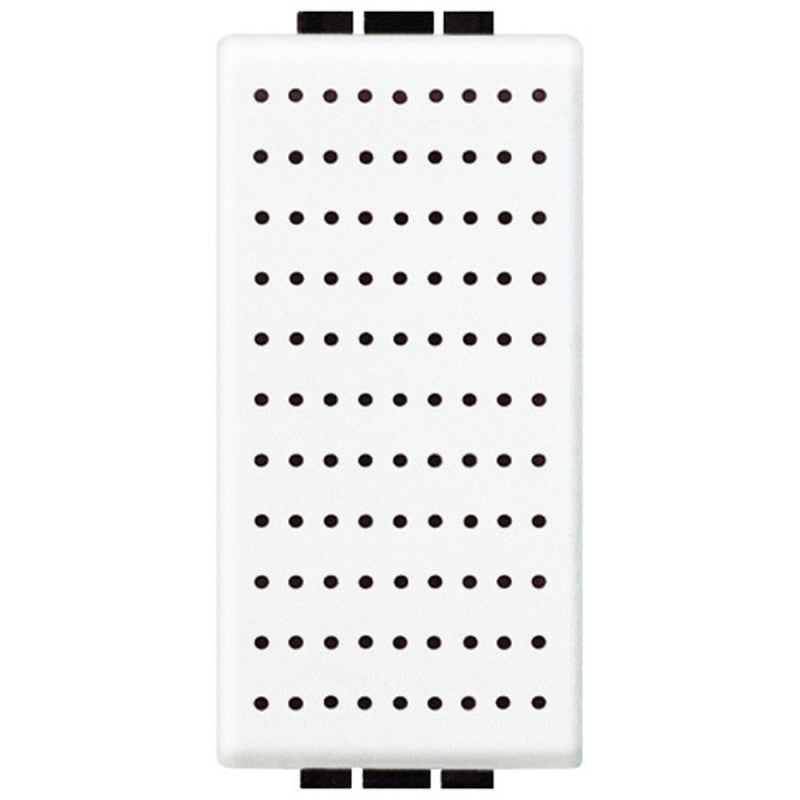 Bticino Livinglight Ronzatore 12V N4356/12 in white, designed for doorbells with 12Vac power supply.