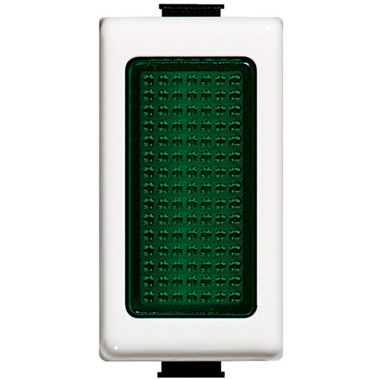 Bticino Matix portalampada vetro verde AM5060V, diffusore bianco per lampade 24V, 3W, 24Vac.