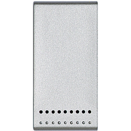 Bticino Pulsante doppio 1NO+1NO 250Vac 10A NT4044N in silver finish, featuring 1P/NO contact type.