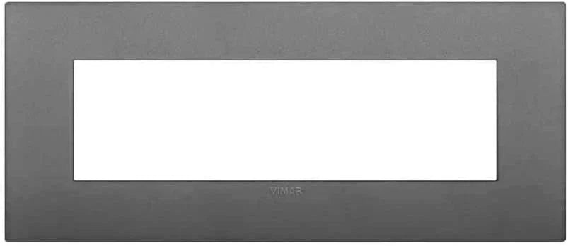 VIMAR Placca Classic 7M Grigio - 19657.72, Design Elegante in Tecnopolimero, Versatile e Durevole