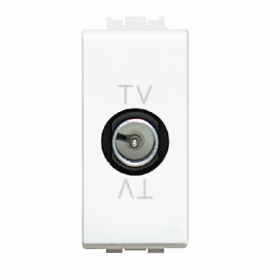 Bticino Living Light N4202DC male TV coaxial outlet for antenna and satellite systems, 1 module.