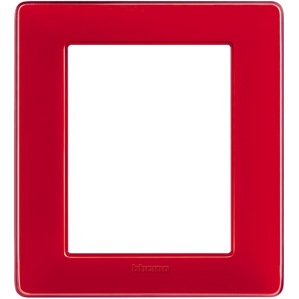 BTicino Matix 3+3 coral plate frame in technopolymer, dimensions 132mm x 120mm.